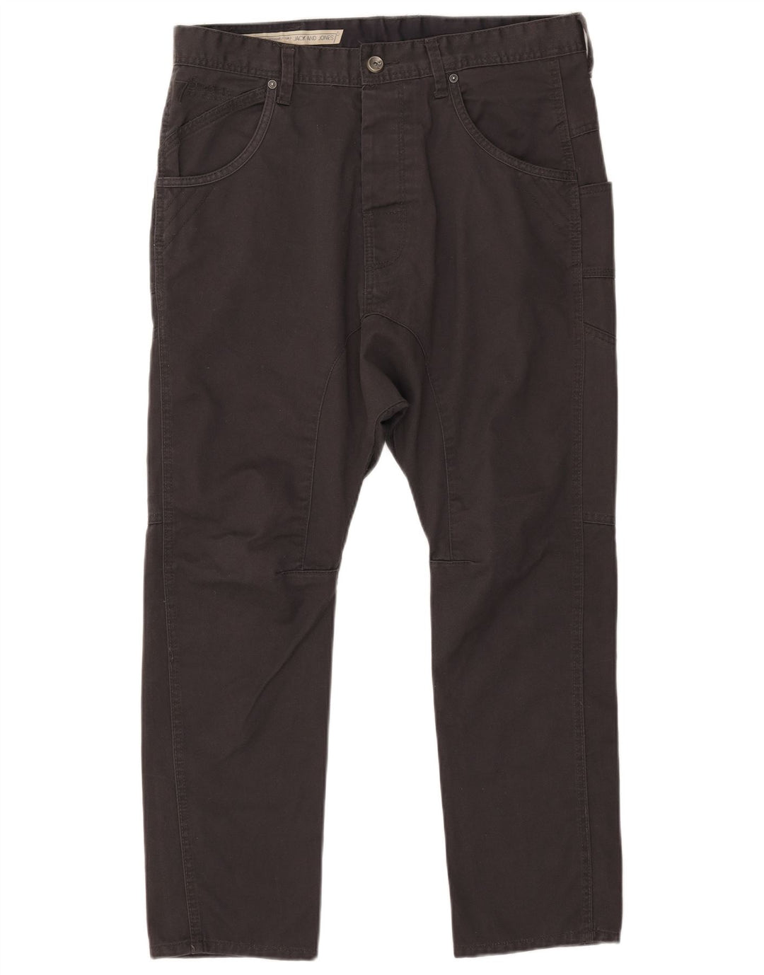 Мужские узкие повседневные брюки Jack & Jones W34 L25, черный полиэстер