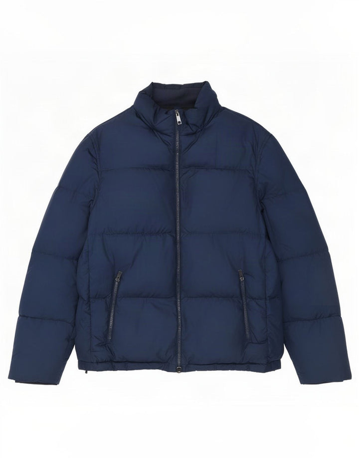 Мужская стеганая куртка Massimo Dutti UK 42 XL темно-синяя, полиэстер