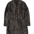 VINTAGE Womens Leather Coat UK 10 Small Black Leather Vintage Vintage and Second-Hand Vintage from Messina Hembry 