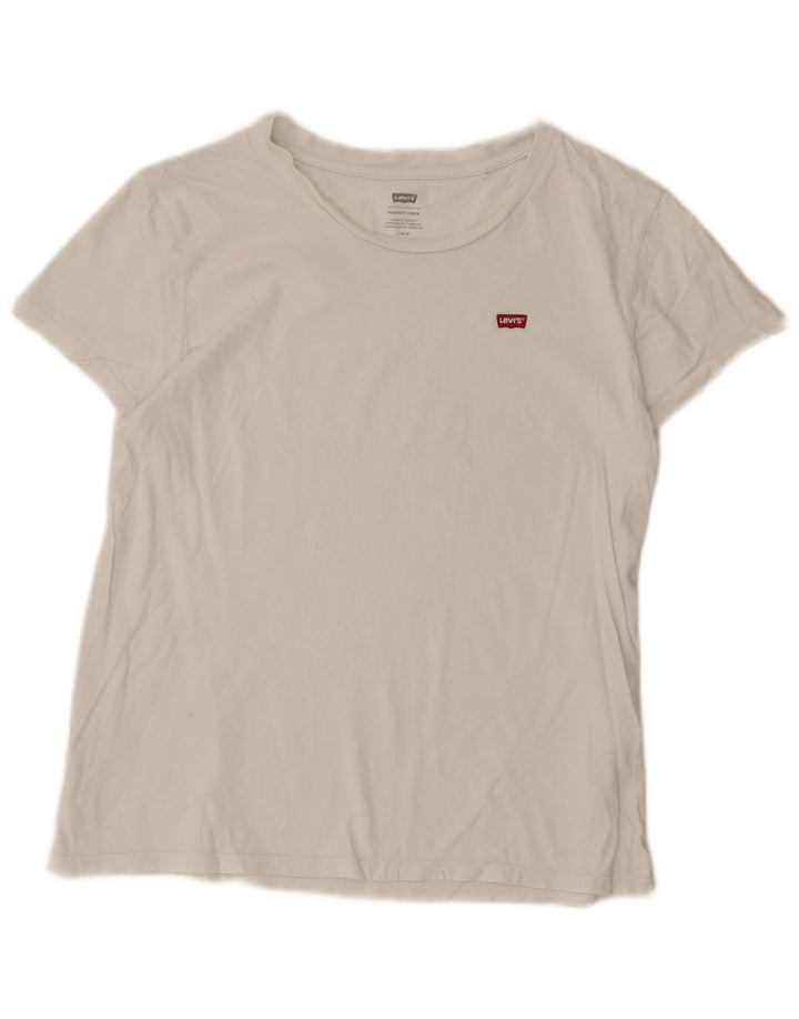 Женская футболка Levi's Top UK 16 Large4 Белый хлопок