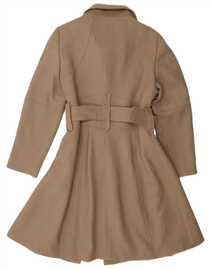 Женское пальто Zara UK 14, большое, бежевое, шерстяное