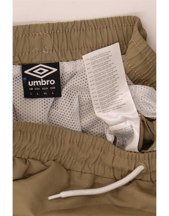 Мужские шорты для плавания Umbro с графическим рисунком, большие размеры, цвет хаки, полиэстер с цветными блоками