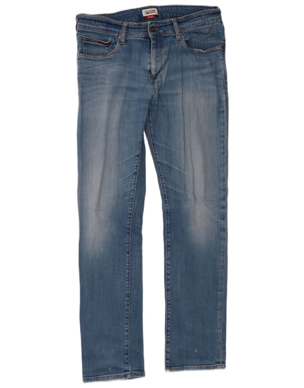 Мужские узкие джинсы Tommy Hilfiger W34 L32, синие, хлопок