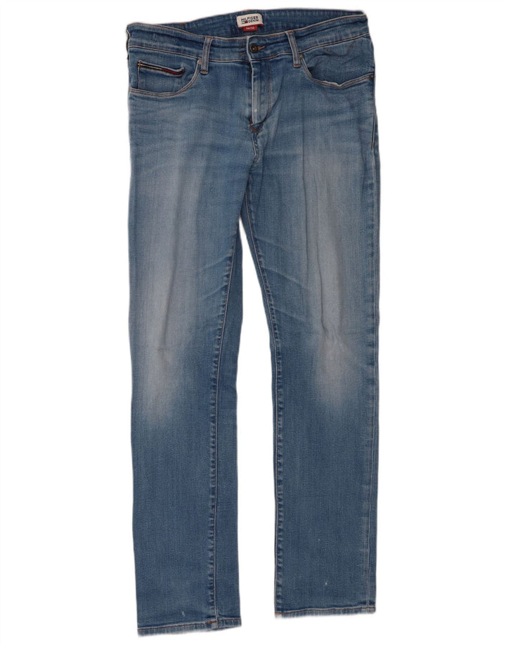 Мужские узкие джинсы Tommy Hilfiger W34 L32, синие, хлопок
