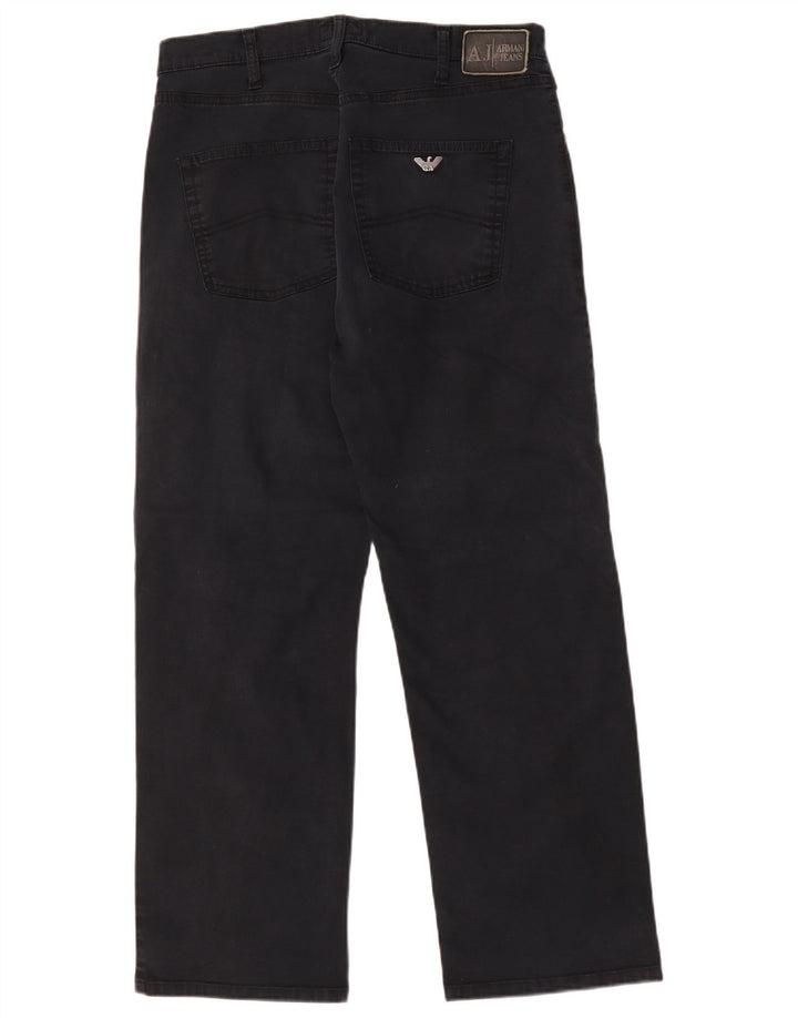 Мужские прямые джинсы Armani W32 L28, черный хлопок