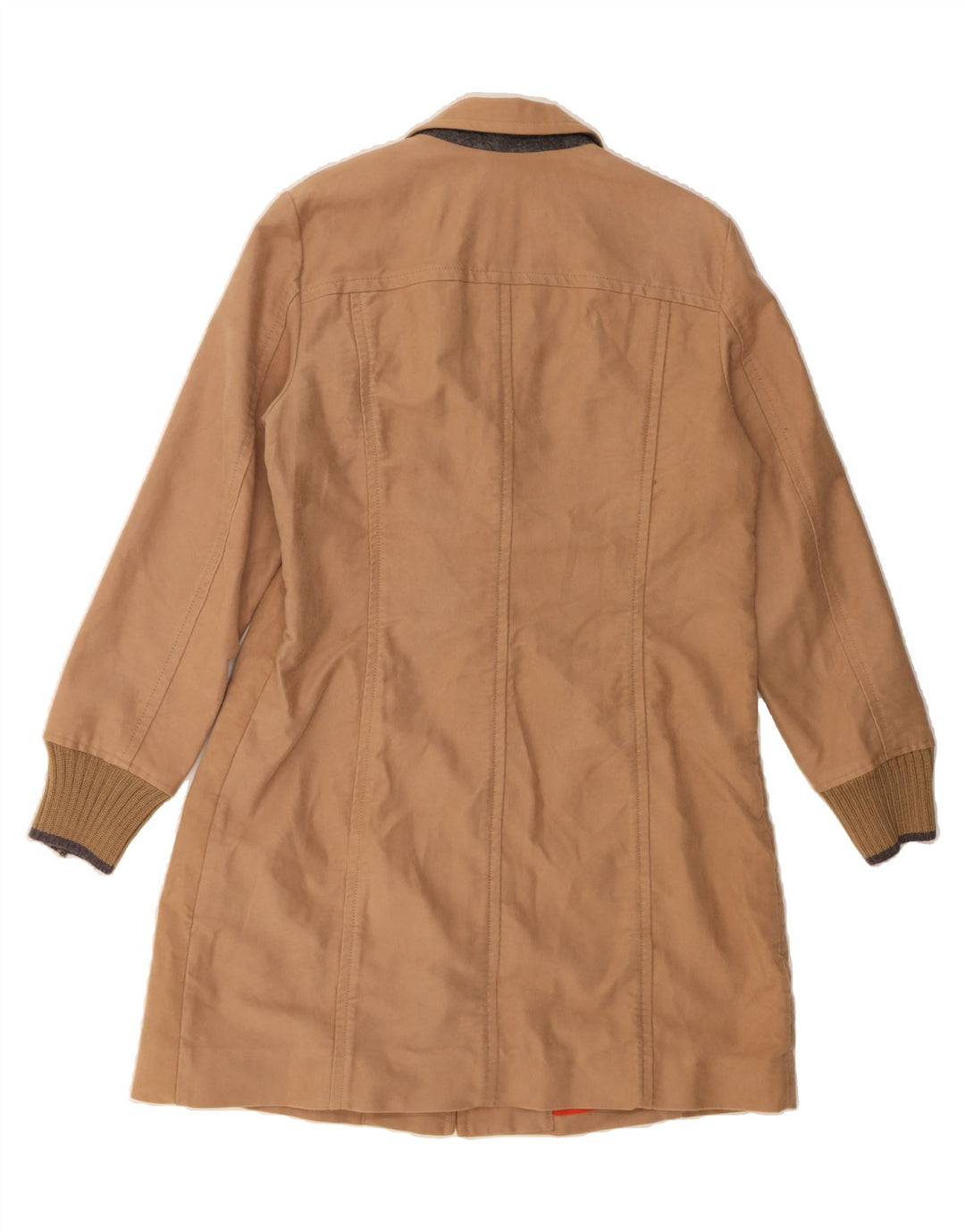 MARLBORO CLASSICS Womens Trench Coat EU 42 Large Brown Cotton Classic Vintage Marlboro Classics and Second-Hand Marlboro Classics from Messina Hembry 