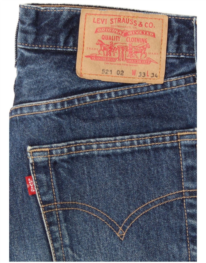 Мужские прямые джинсы Levi's 521 W33 L29 синие, хлопок