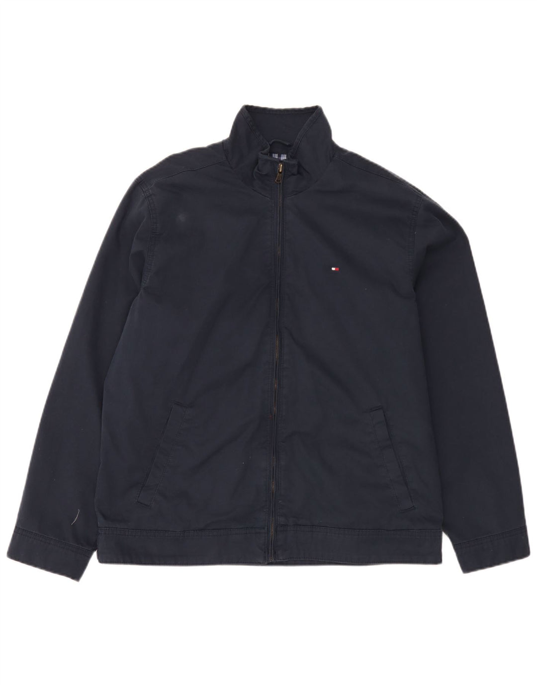 Мужская куртка-бомбер Tommy Hilfiger UK 38, средний темно-синий хлопок