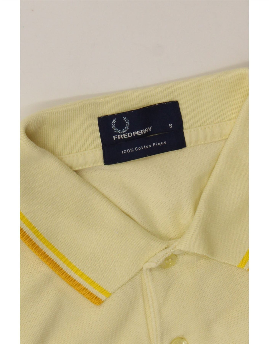 Мужская рубашка-поло FRED PERRY, маленькая, желтая, хлопок