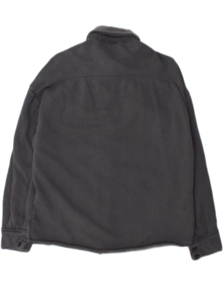 Женская верхняя рубашка Dkny, рубашка оверсайз UK 2 2XS, серый хлопок