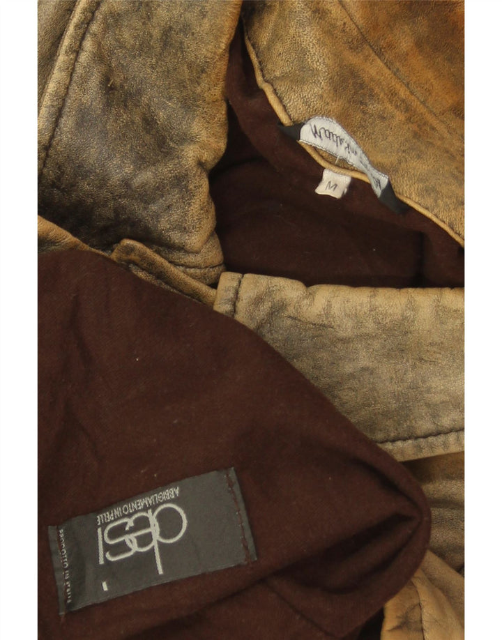 Мужская кожаная куртка Desi UK 38, кожа среднего коричневого цвета