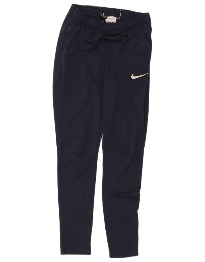 Женские спортивные брюки Nike Dri Fit UK 8, маленькие темно-синие, полиэстер