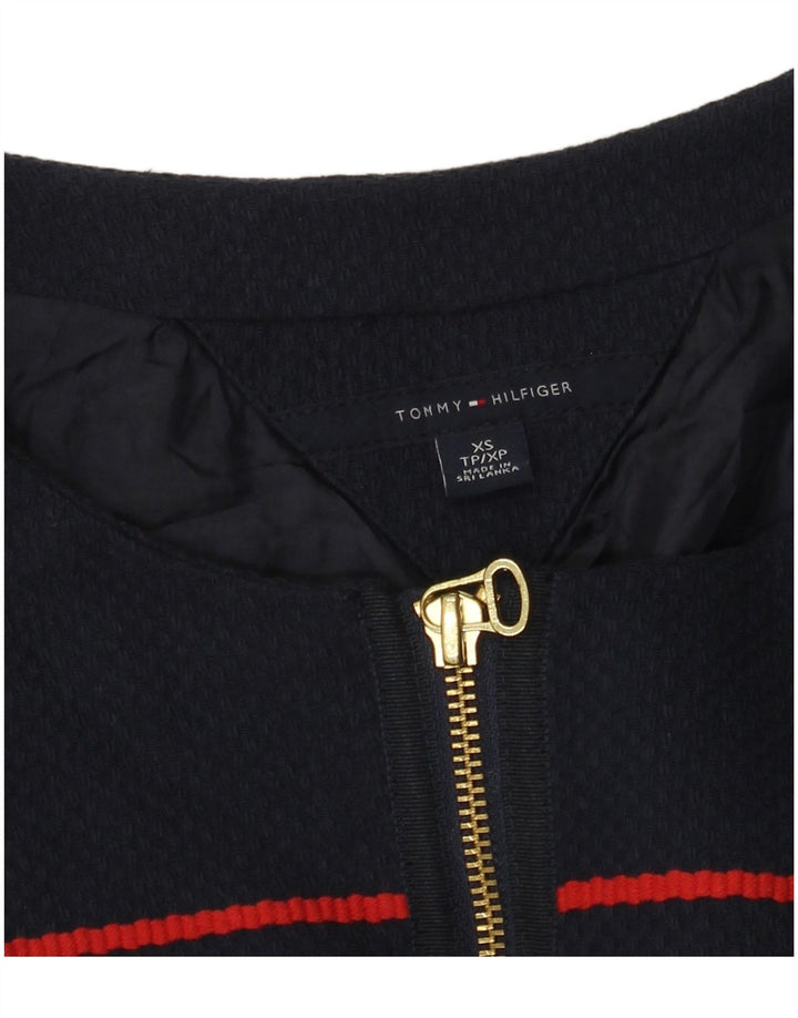 Женский бомбер Tommy Hilfiger UK 6 XS Темно-синий в полоску