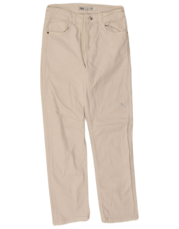 Женские прямые джинсы Zara EU 38, маленькие W28 L26, белые