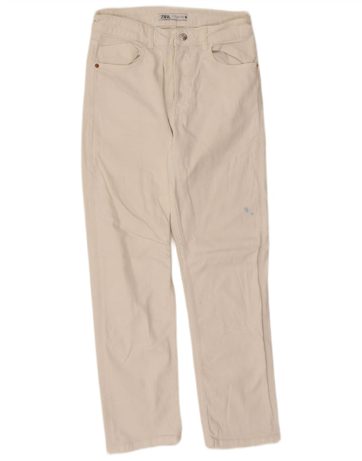 Женские прямые джинсы Zara EU 38, маленькие W28 L26, белые