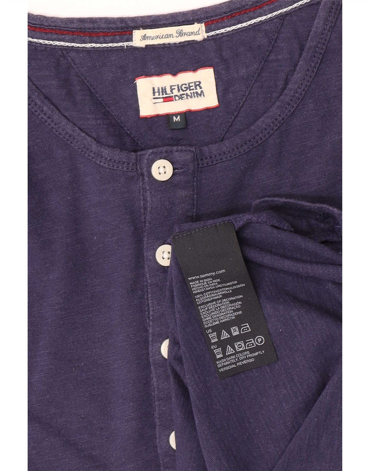 Мужской топ Tommy Hilfiger из хлопка с длинным рукавом темно-синего цвета среднего размера