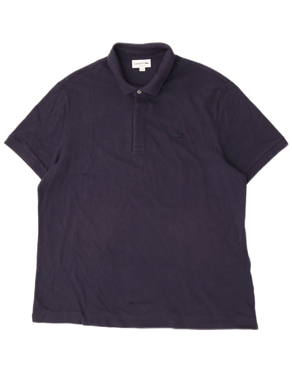 Мужская рубашка-поло стандартного кроя Lacoste, размер 7, 2XL, темно-синяя, хлопок