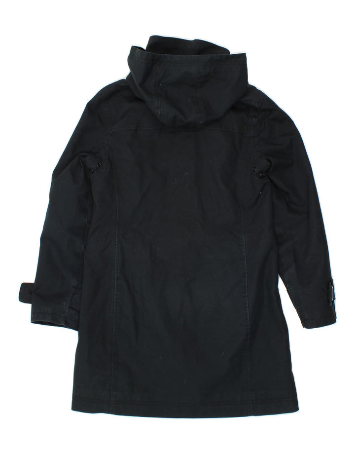 BODEN Womens Hooded Overcoat UK 10 Small Navy Blue Cotton Vintage Boden and Second-Hand Boden from Messina Hembry 