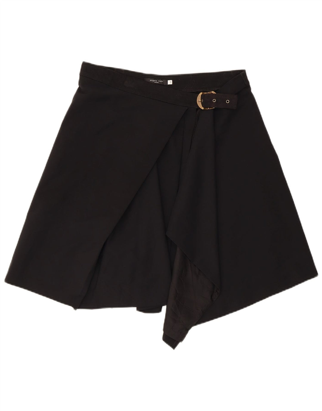 ANGELA MELE Женская юбка с запахом IT 44 Medium W30 Черная шерсть