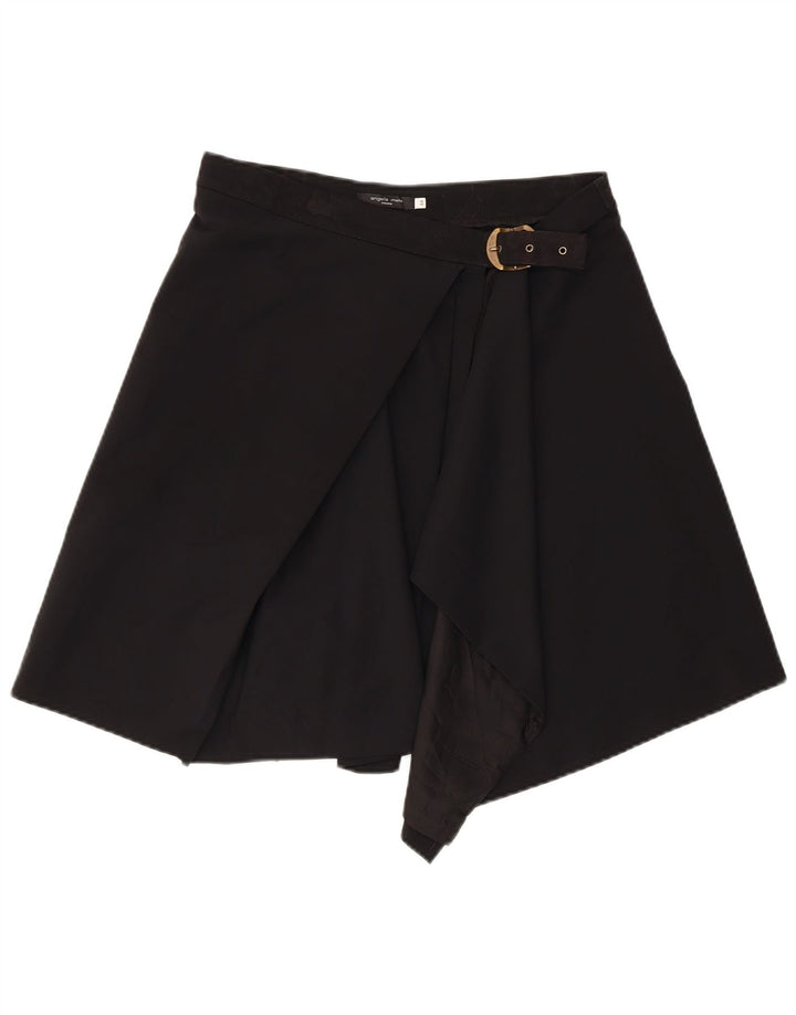 ANGELA MELE Женская юбка с запахом IT 44 Medium W30 Черная шерсть