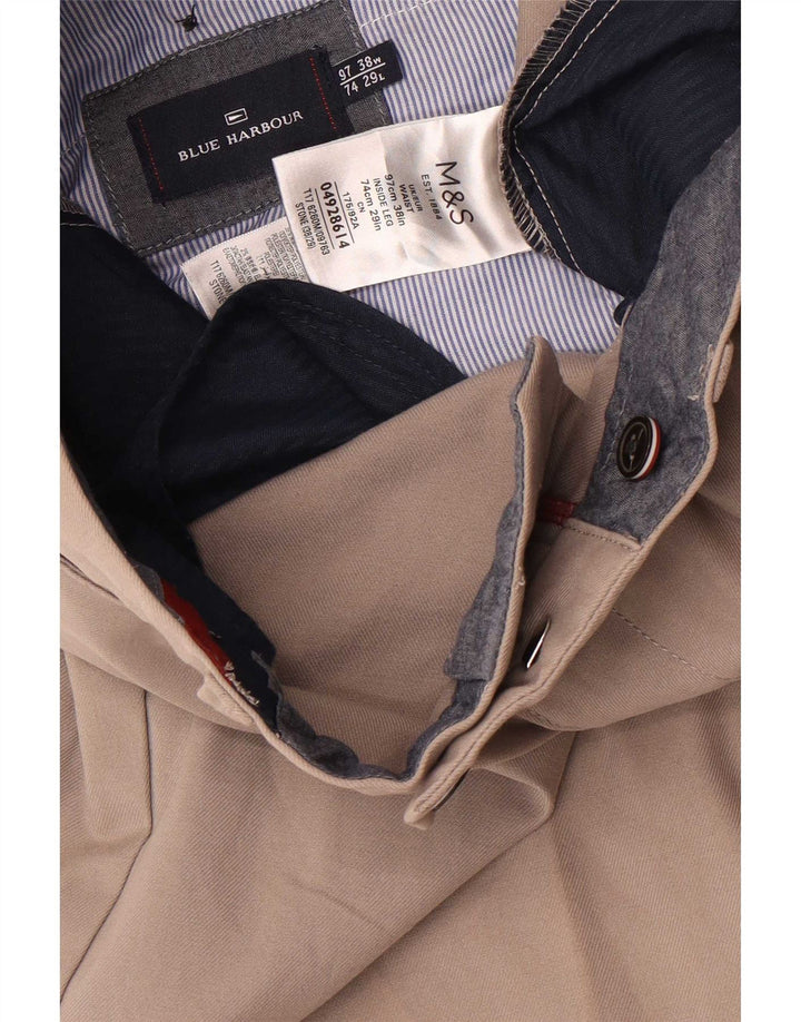 Мужские укороченные брюки Marks & Spencer Blue Harbour W38 L25 серые, хлопковые