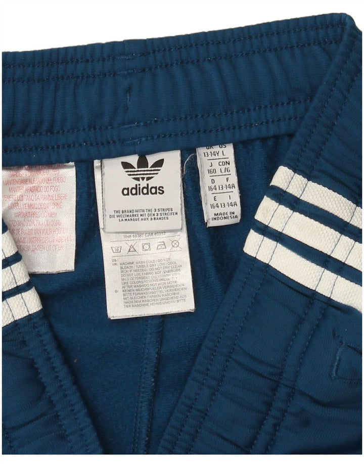 Спортивные шорты Adidas для мальчиков 13-14 лет, синие, полиэстер