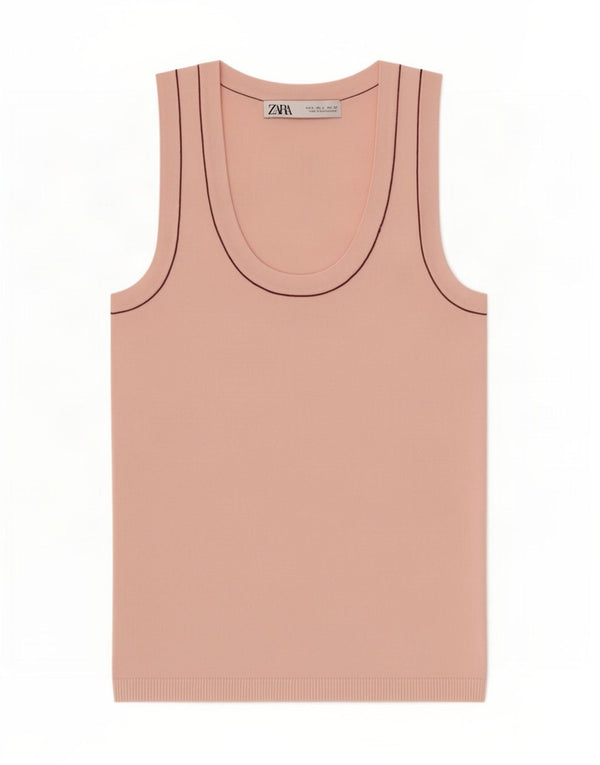 Женский жилет Zara Top UK 8, маленький розовый, вискоза