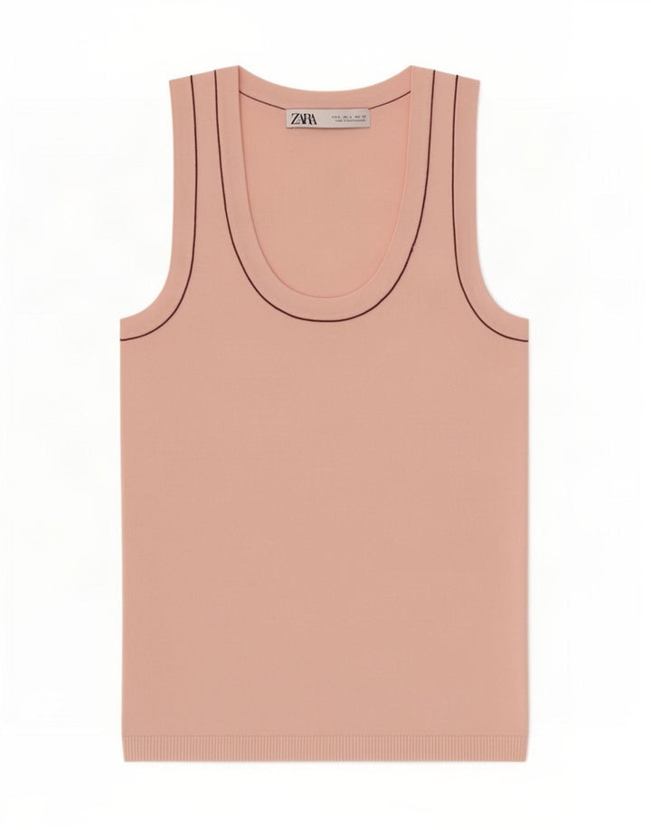 Женский жилет Zara Top UK 8, маленький розовый, вискоза