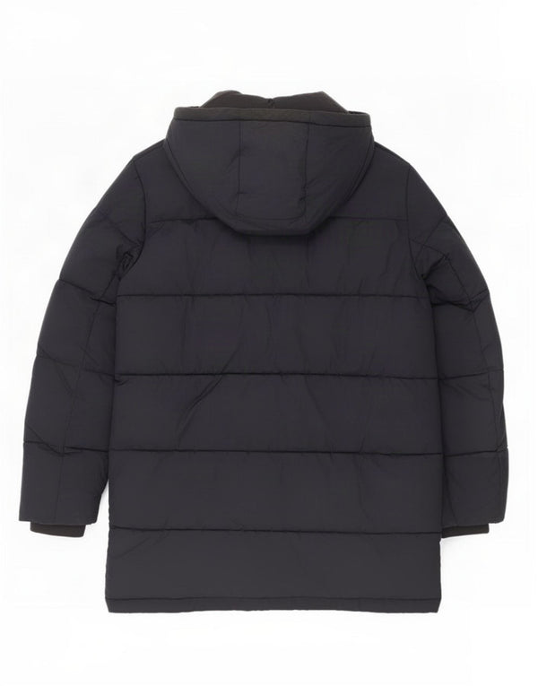 Мужская стеганая куртка с капюшоном Tommy Hilfiger UK 38, средний темно-синий полиэстер