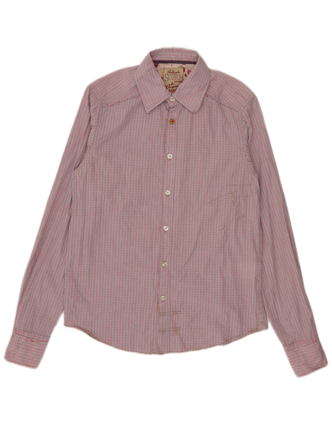 Мужская рубашка Scotch & Soda, маленькая красная клетка, хлопок