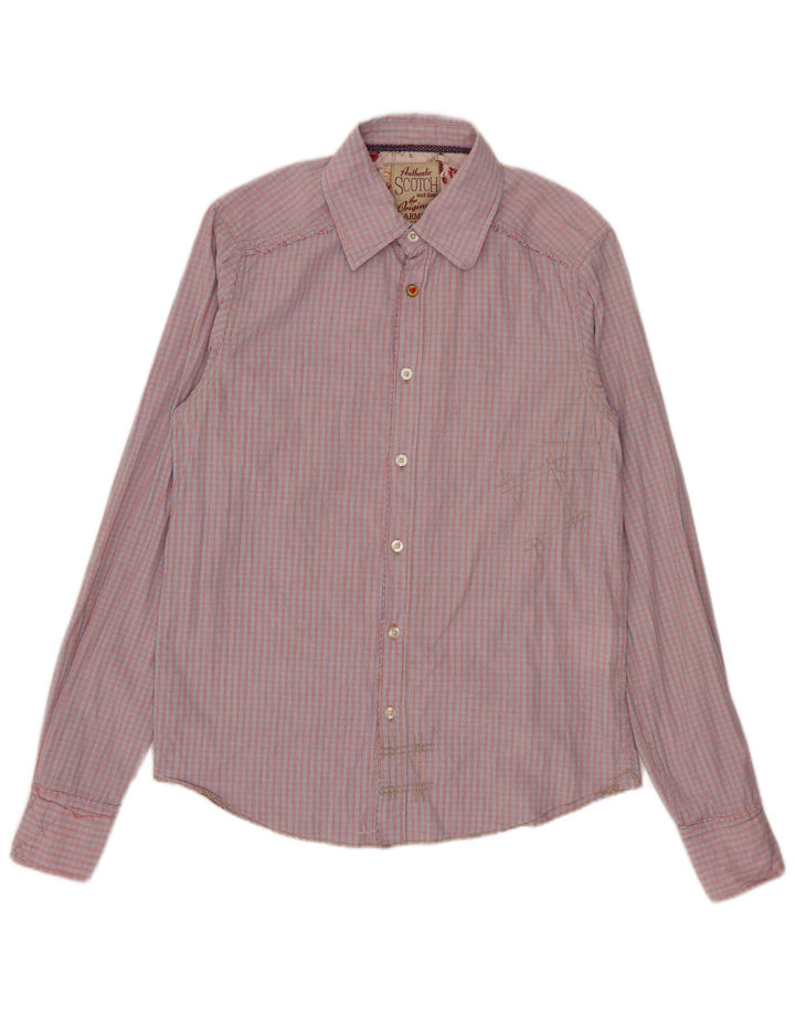 Мужская рубашка Scotch & Soda, маленькая красная клетка, хлопок