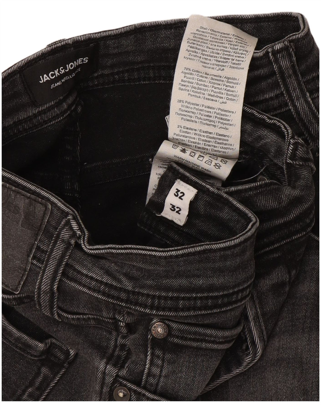 Мужские узкие джинсы Jack & Jones GLENN W32 L32, серый хлопок