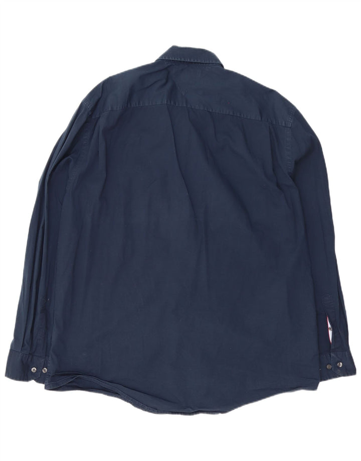 Мужская рубашка Tommy Hilfiger 2XL темно-синяя, хлопок