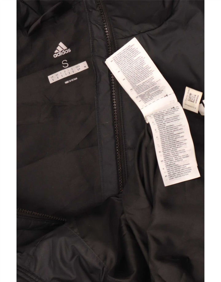 Мужская стеганая куртка Adidas UK 36 маленькая черная из полиэстера