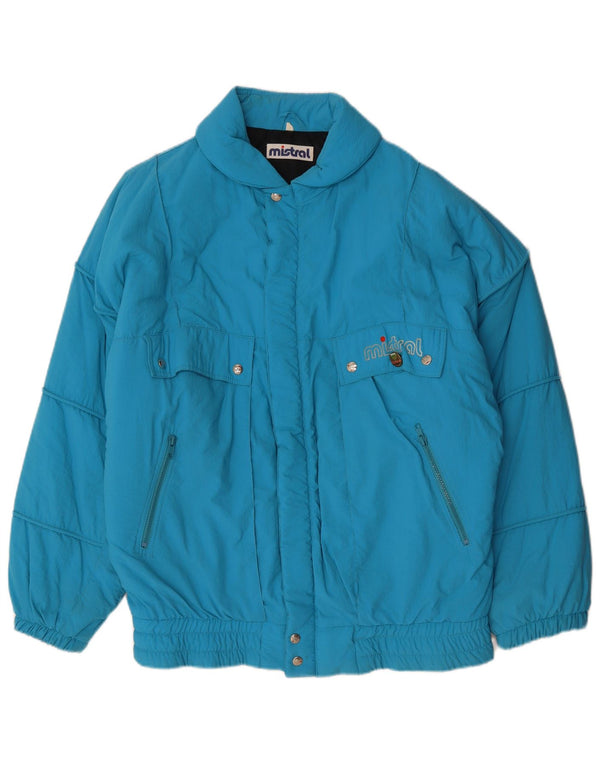 Мужская стеганая куртка свободного покроя MISTRAL UK 40, большой синий полиамид