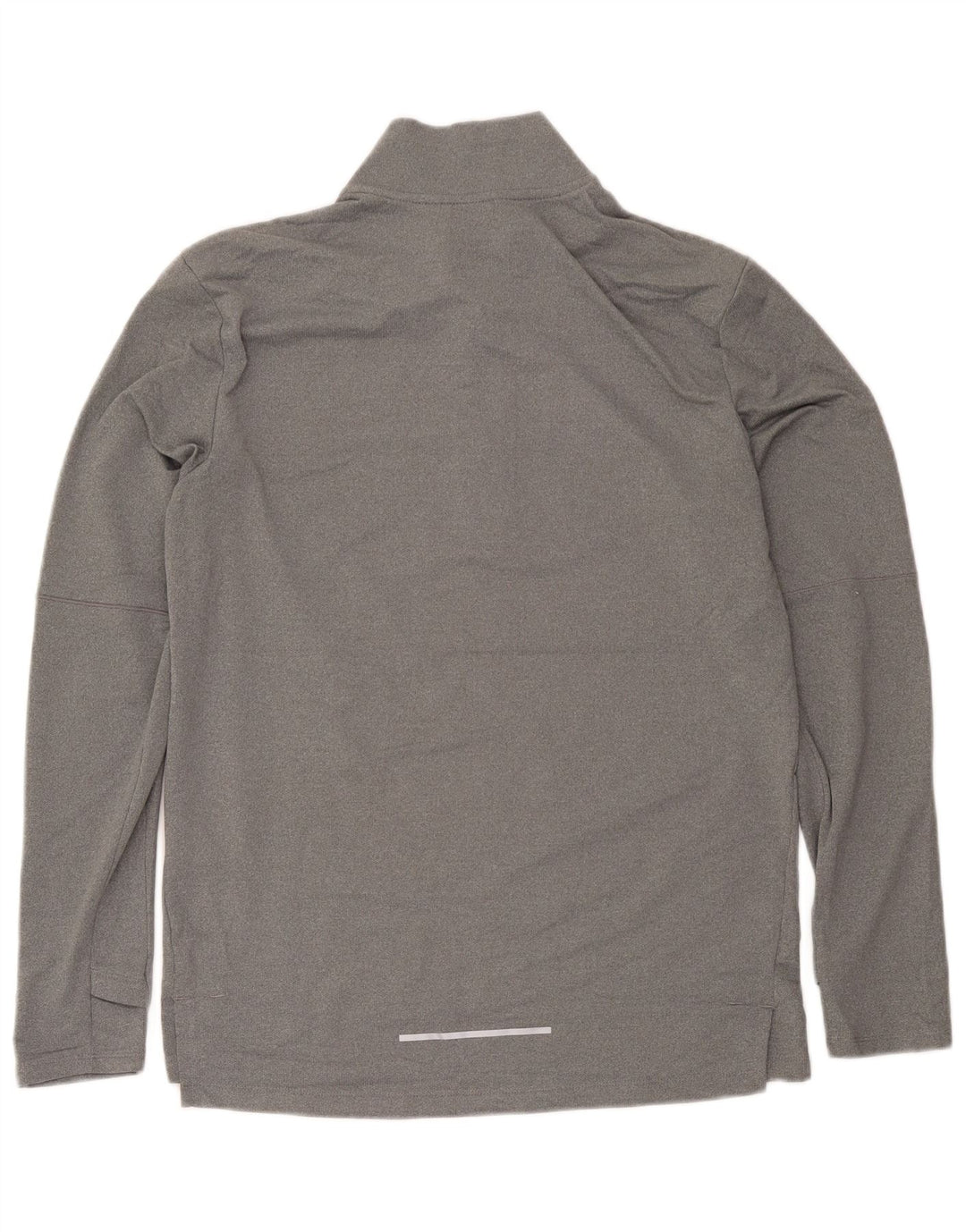 Мужской топ Nike Dri Fit с воротником на молнии и длинными рукавами, средний серый полиэстер
