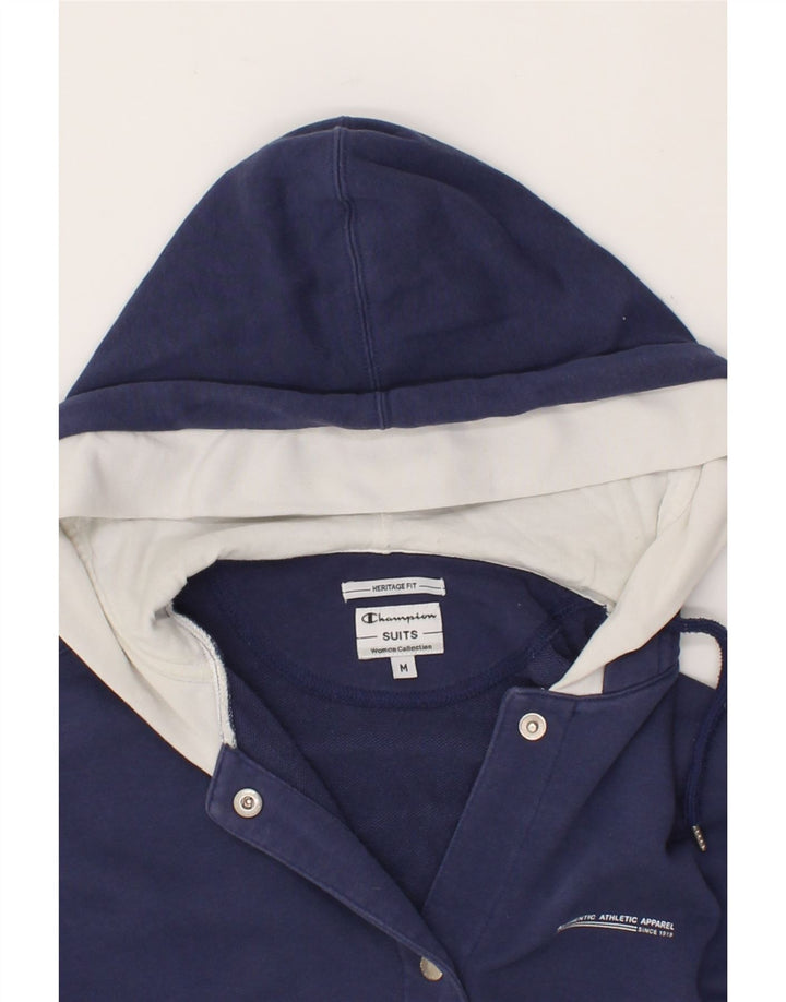 CHAMPION Womens Heritage Fit Varsity Jacket UK 14 Medium Navy Blue Vintage Champion and Second-Hand Champion from Messina Hembry 