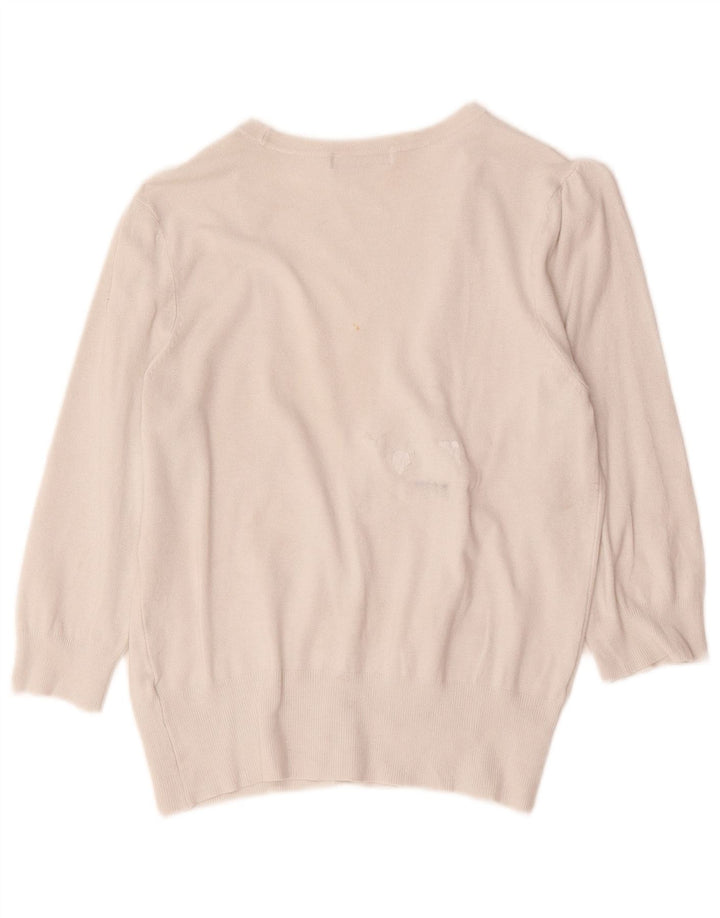 Женский кардиган с рукавом 3/4 Marks & Spencer UK 14, средний, белый