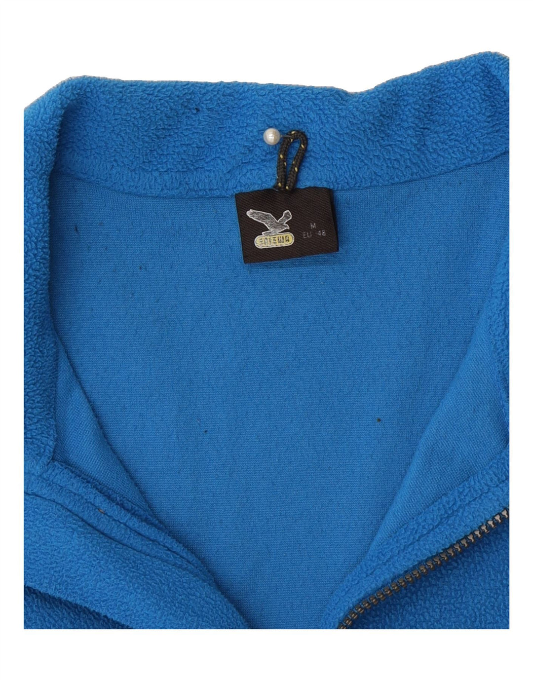 SALEWA Mens Zip Neck Fleece Jumper Medium Blue Polyester Vintage SALEWA and Second-Hand SALEWA from Messina Hembry 