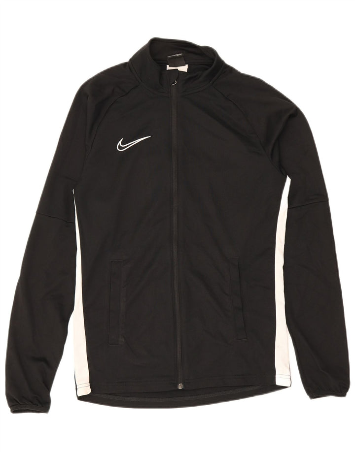 Мужская спортивная куртка Nike Dri Fit, маленькая черная полиэстер с цветными блоками