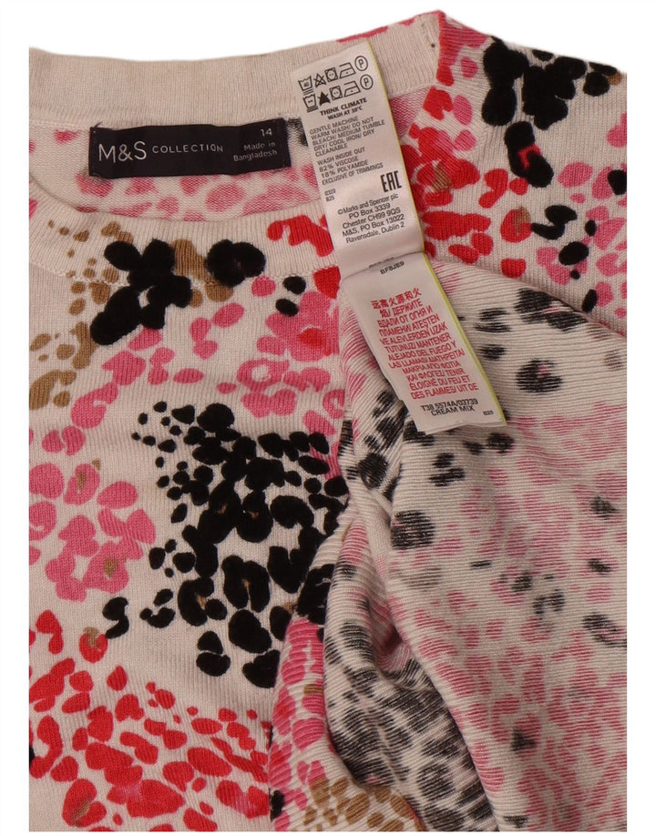 Женский джемпер с круглым вырезом Marks & Spencer, Великобритания, 14, большой, разноцветный
