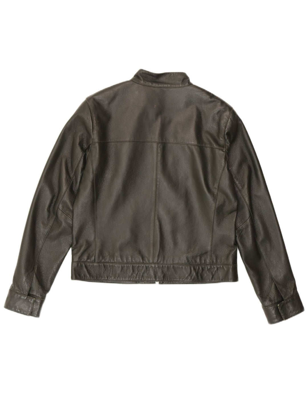 HELLINE Женская кожаная куртка UK 14 Средне-зеленая кожа