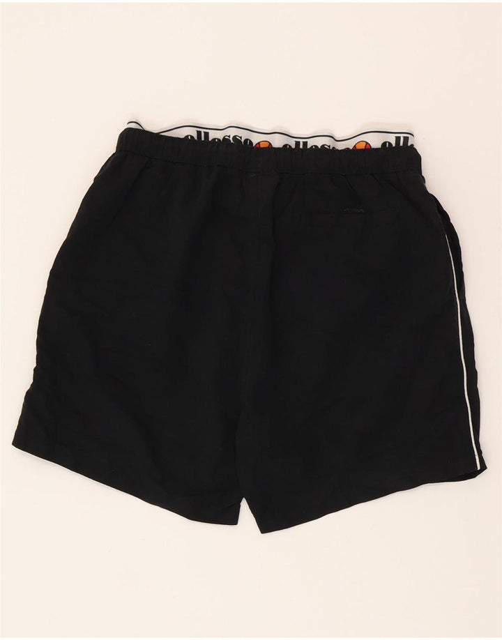 Мужские спортивные шорты Ellesse с рисунком, средний черный, полиэстер с цветными блоками