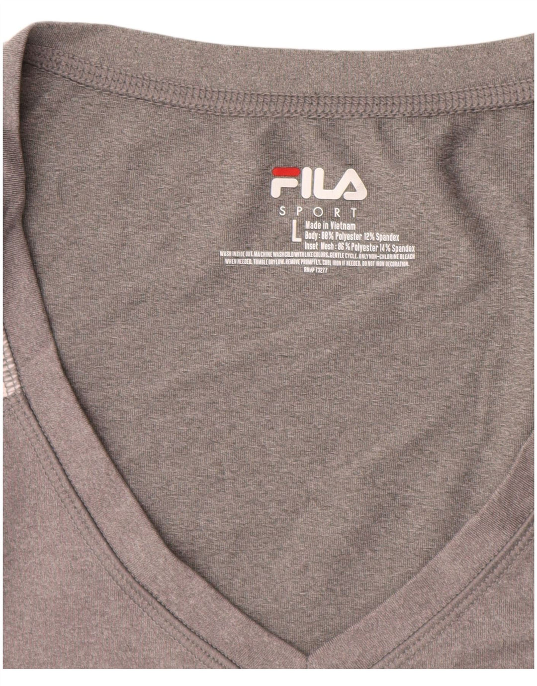 Женская футболка FILA Top UK 14, большая серая, с цветными блоками