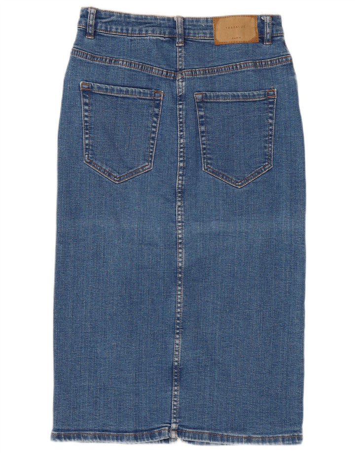 Женская джинсовая юбка ZARA, маленькая W26, синяя