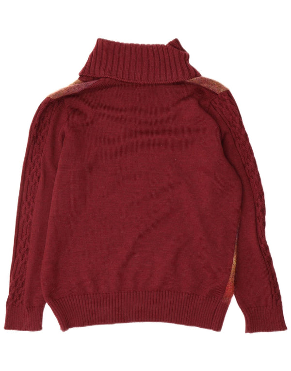 Rosanna Pellegrini Womens Roll Neck Jumper Sweater IT 50 XL Burgundy