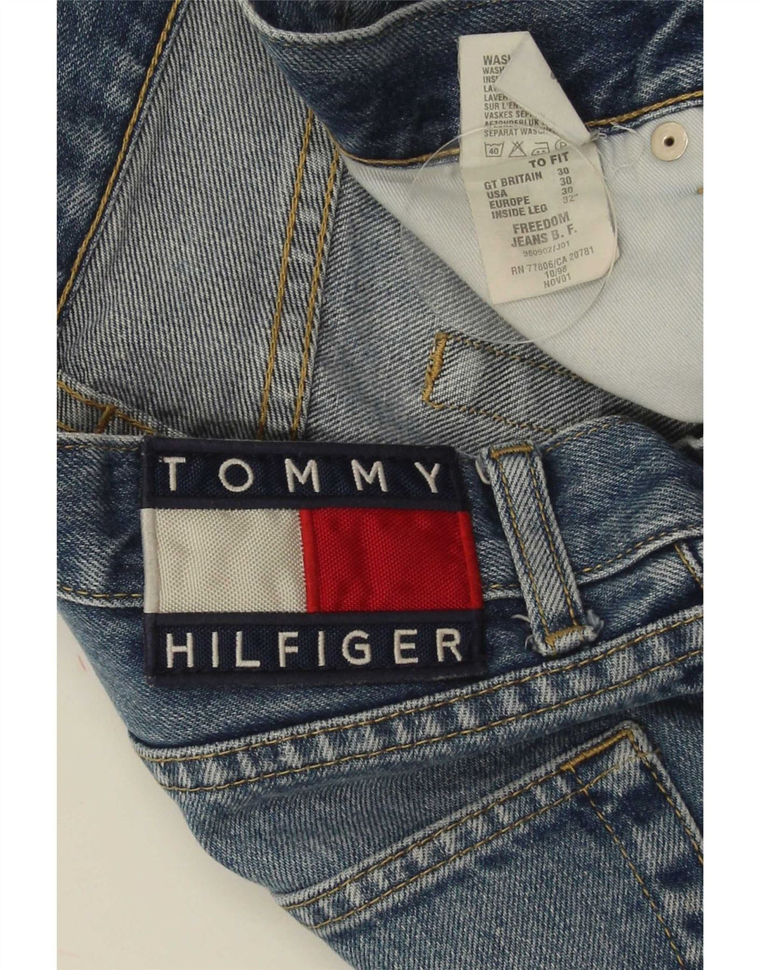 Мужские прямые джинсы Tommy Hilfiger W30 L30 синие, хлопок