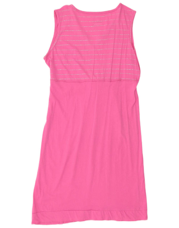 CHAMPION Womens Easy Fit Sleeveless T-Shirt Dress UK 18 XL Pink Striped