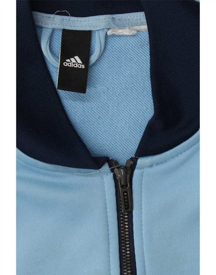 Мужская спортивная куртка Adidas, большая синяя полиэстер с цветными блоками