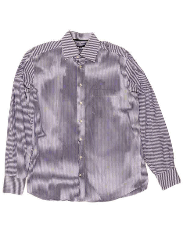 Мужская рубашка TOMMY HILFIGER, размер 14 1/2 37, маленькая синяя хлопковая полоска